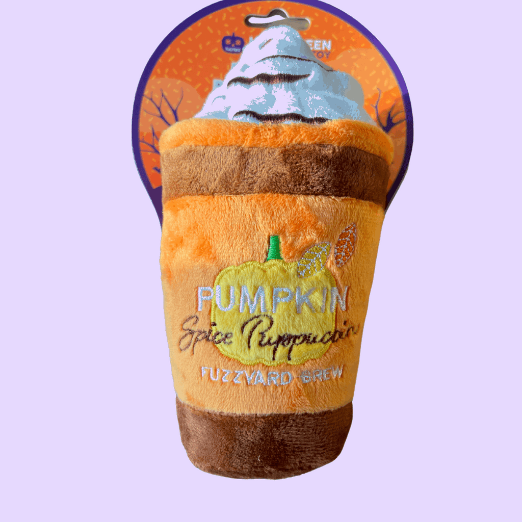 Pumpkin Spiced Puppuccino Burrow Dog Toy | The Sociable Pup Company