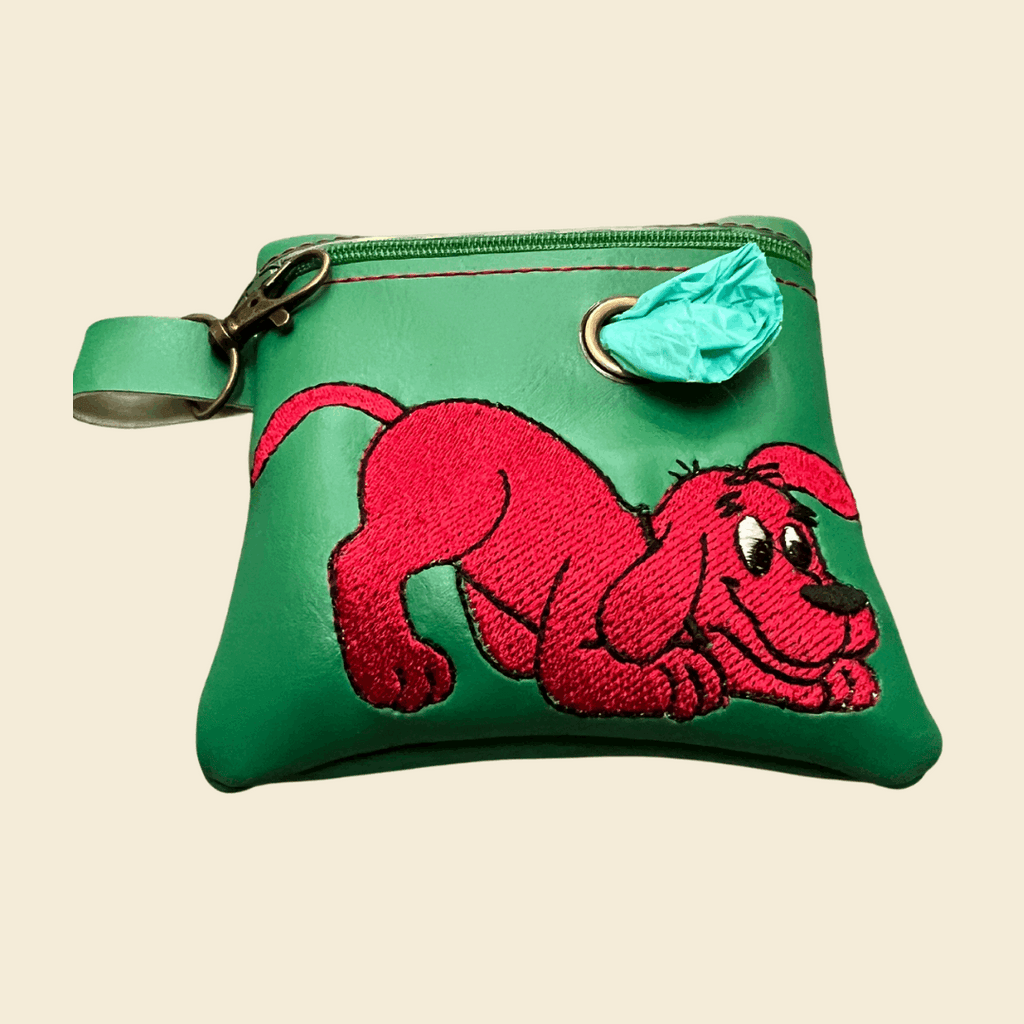 Dog Mom Handmade Dog Poop Bag Holder in Green | The Sociable Pup Company