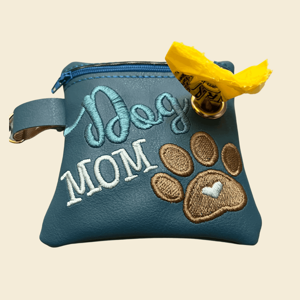 Dog Mom Handmade Dog Poop Bag Holder in Blue | The Sociable Pup Company