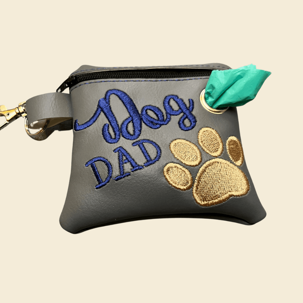 Dog Dad Handmade Dog Poop Bag Holder in Taupe | The Sociable Pup Company